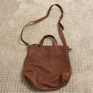 Madewell mini brown transport crossbody tote bag